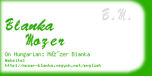 blanka mozer business card